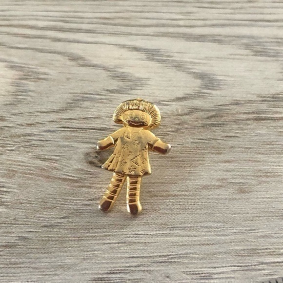 Gold Tone Doll Pin - Picture 1 of 2